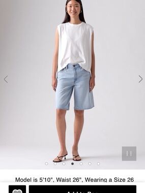 Levi's Light Wash Denim Bermuda Shorts